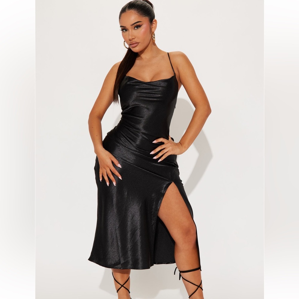 Black silk dress worn twice